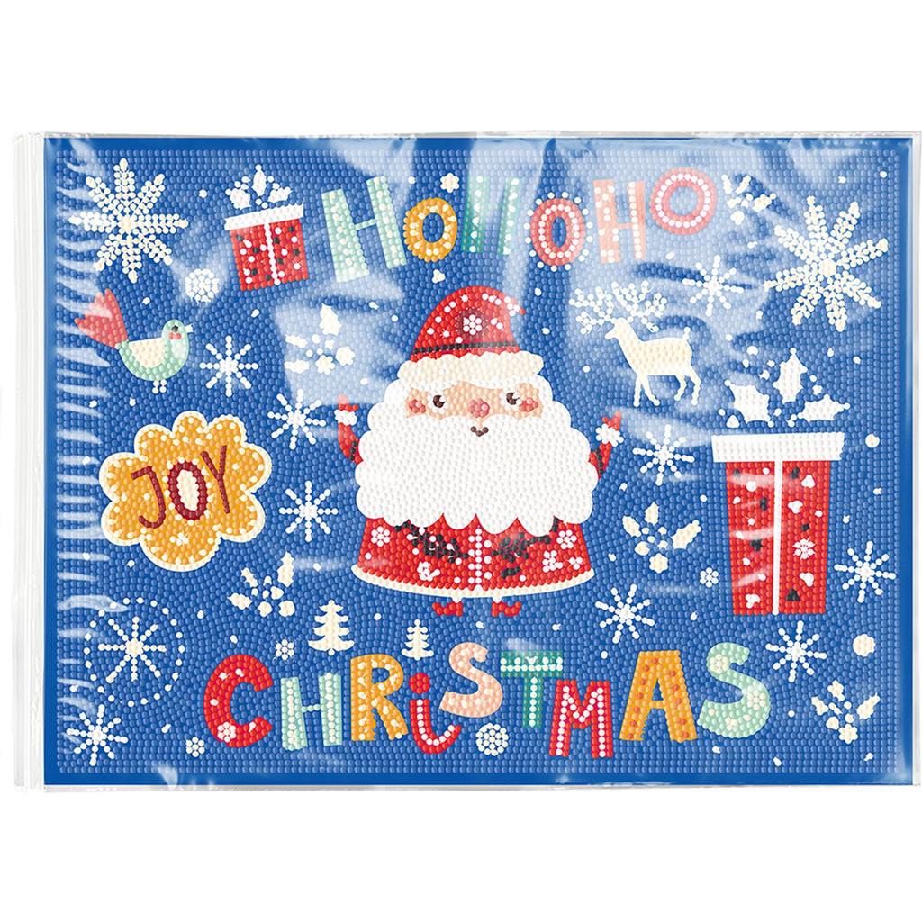 Christmas Pattern Diamond Art Table Mats Heat-Resistant Non-Slip Table Mats for Dining Table Home Party KitchenCamping Holiday