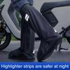 Motorcycle Cycling Shoe Covers, High Top Reflective Waterproof, Unisex Reusable, Dustproof Clear Shoe Covers