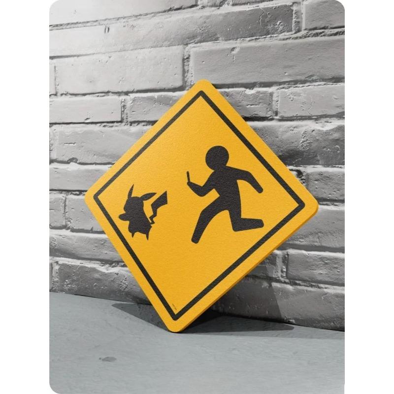 

Funny Beware of Dinosaur Metal Sign Door Wall Decor 20x20cm