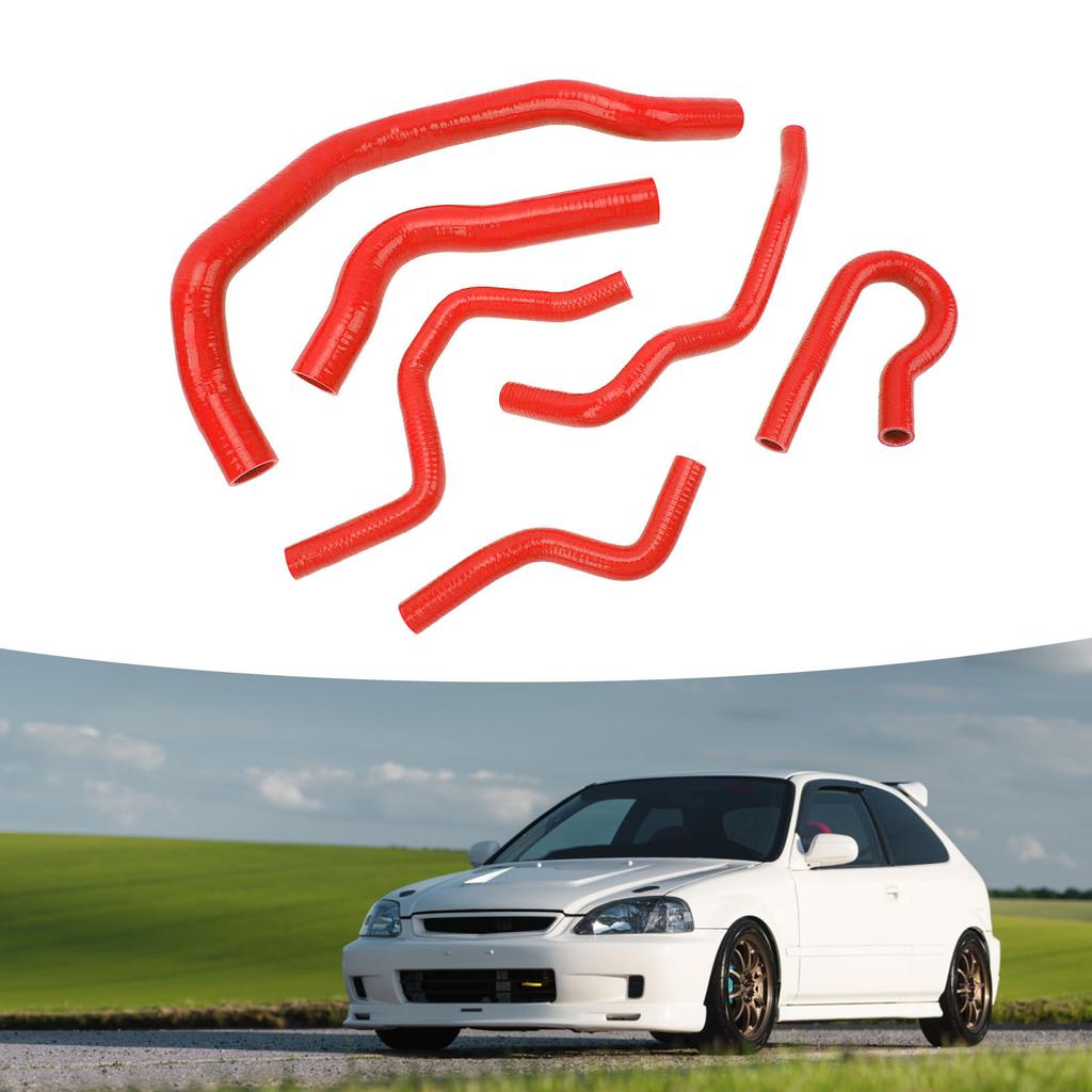 6 Pcs   Coolant Hose Silicone Coolant Transfer Tube Kit for     EK EG B16A B18C B20B 1992 to 2000