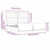 Bed Frame with Headboard Dark Brown 180 x 200 cm Fabric