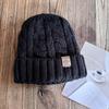 Beanie Wool Winter Hat Thick Knitted Cap Windproof Casual Accessory Fashion