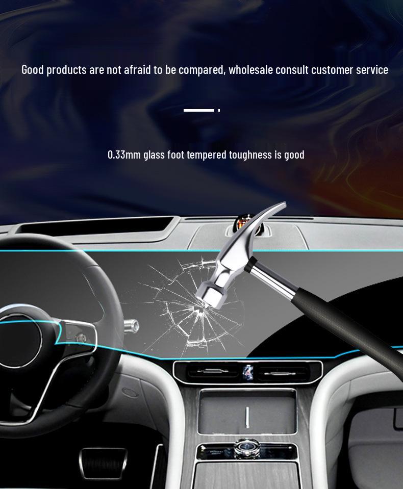 Compatible HD Tempered Glass Screen Protector for 25 Lantu Dreamer Kunpeng Qiankun Edition Models - Central Control Navigation Dashboard