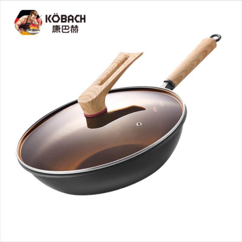 Kombach 32cm Fine Iron Non-Coated Wok