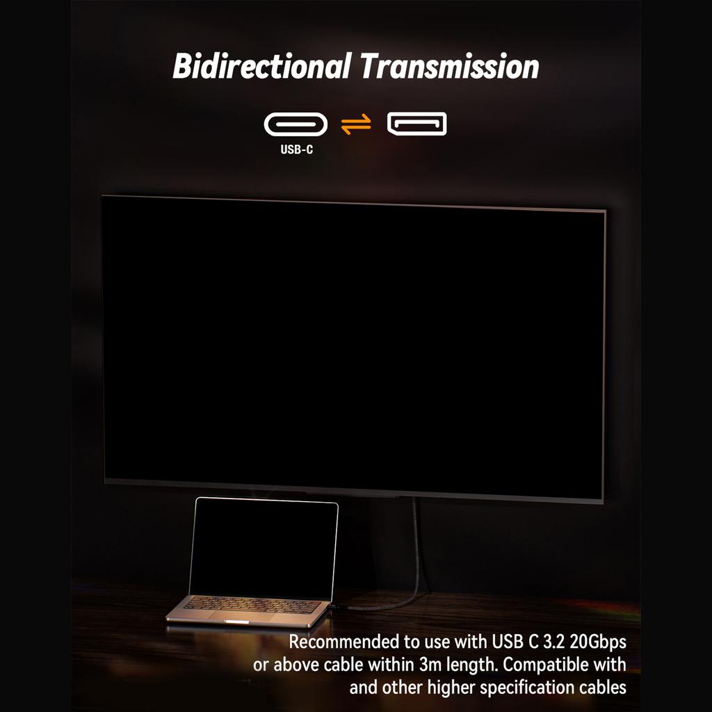 Aluminum USB C  Adapter Converter Aluminum Construction Supports 8K 60Hz Stable Transmission
