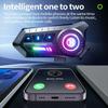 X3 Motorcycle Bluetooth 6.0 Helmet Headset Tri-Colorful Lights Earphone IPX6 Waterproof Support Connecting 2 Phones Same Time