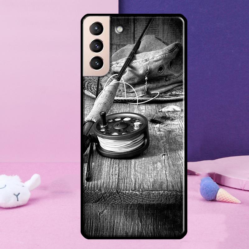 Fishing Painting Phone Case For Samsung Galaxy S25 Ultra S24 Ultra S9 S10 S20 S21 S22 Plus S23 S24 FE Cover