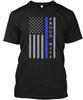 Police Proud Wife Thin Blue Line America - T-Shirt Made In the USA Size S To 5XL
