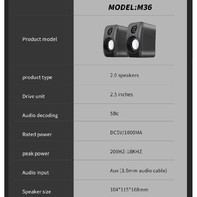 PC Computer Speaker Desktop Speaker USB Powered Sound Box for Desktop Laptops