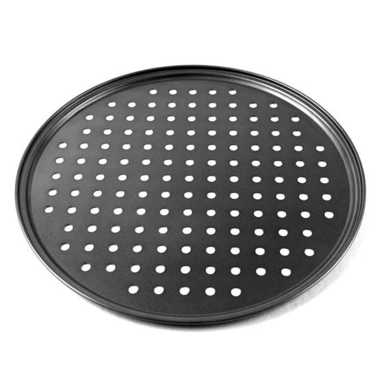 Carbon Steel Non-stick Mesh Pizza Baking Pan Plate Tray Bakeware Baking Tool