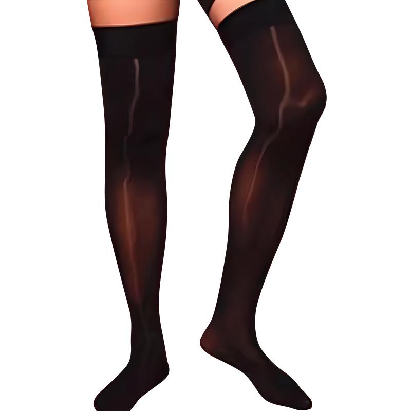 1 Çift Şeffaf Parlak Nefes Alabilir İz Bırakmayan Erkek Şeffaf Ultra İnce Yağ Parlak Çorap Tayt