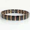 Rose Gold Color Steel White/Black Ceramic Chain Link Bracelet for Men Women Bio Germanium Magnetic Wristband Femme Jewelry