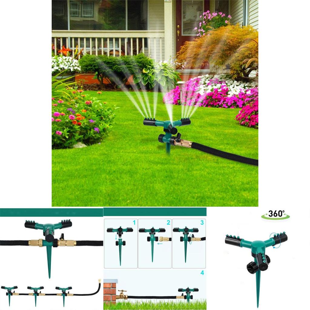 Lawn Automatic Sprinkler 360° Rotating Garden Water Sprinklers Lawn Irrigation