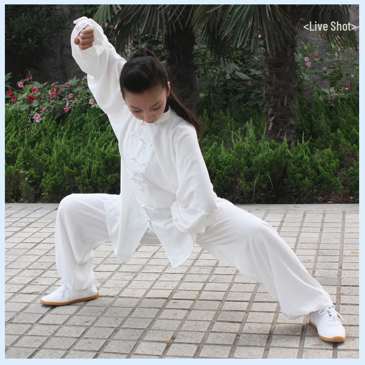 2024 Spring & Autumn Cotton-Silk Tai Chi Suit for Middle-aged & Elderly Men & Women - Practice & Performance Wear
