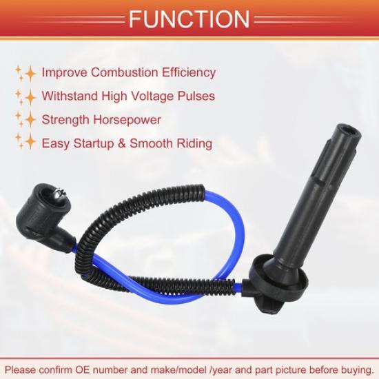 Pack(4) Car Spark Plug Coil Wire Ignition Coil Harness Cable For Subaru Forester