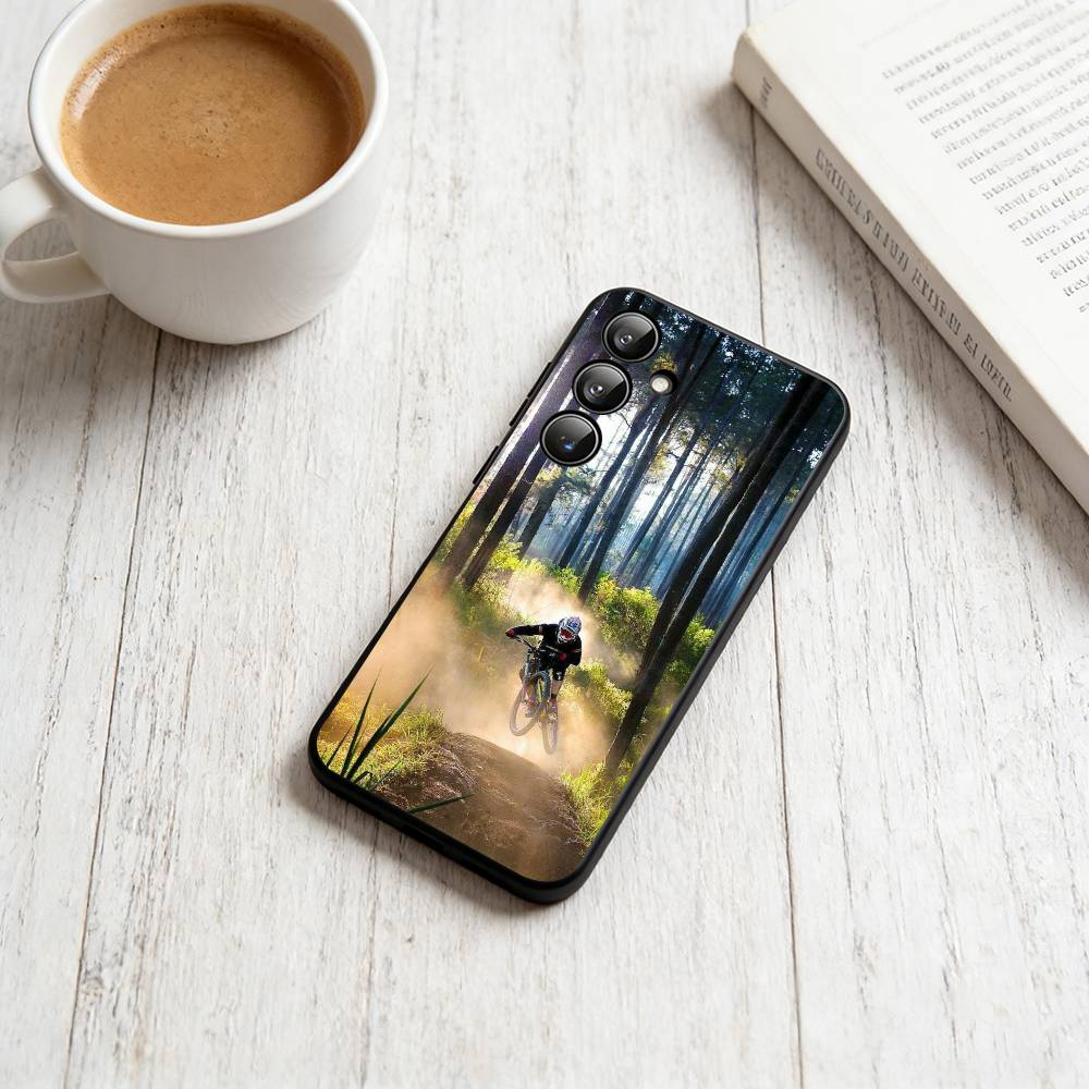 D-Downhill MTB Handyhülle Für Samsung Galaxy A73,A72,A71,A70,A53,A52,A51,Weiche Silikon Schwarze Hülle