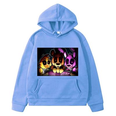 Niedźwiedź królik gra Kawaii bluzy jesień bluza chłopcy y2k sudadera polarowa kurtka pulowerowa FNAF anime bluza z kapturem ubrania dla dzieci dziewczyny