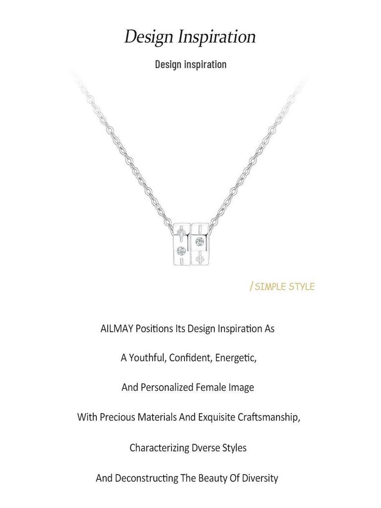 S925 Sterling Silver Women's Lucky Bead Clavicle Necklace