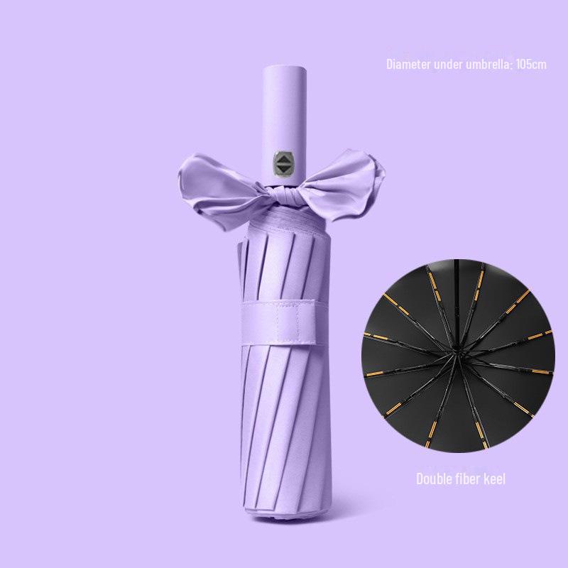 Pánský retro černý skládací slunečník – Unisex, vzor novin.