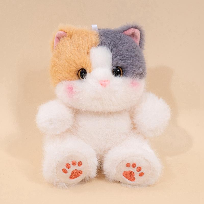 13cm Mini Cute Pet Cat Plush Toy Ragdoll Cat Striped Cat Siamese Kitten Doll Accompanying Animal Doll Kid Birthday Gift