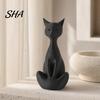 Cat Desk Decor 3D Printed Meditating Figurine, Modern Abstract Sculpture with Cross-Legged Pose, Narrative Space Decoration Minimalist for Office