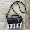 Contrast Color Piano Note Crossbody Bag PU Leather Handbag New Square Shoulder Bag  Shopping