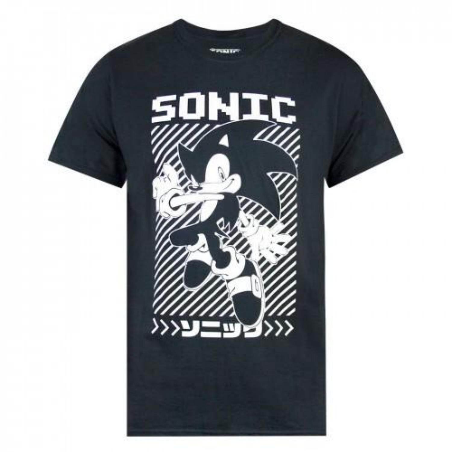 Sonic The Hedgehog Mens Japanese Poster T-Shirt S