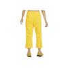 Nike Solid Color Mid Waist Nine Point Casual Pants Women Bottoms Yellow DQ6660-719