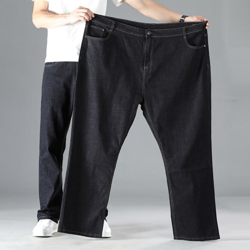 Men's Plus Size Denim Trousers Casual Long Trousers Loose-Fit Men's Trousers Summer