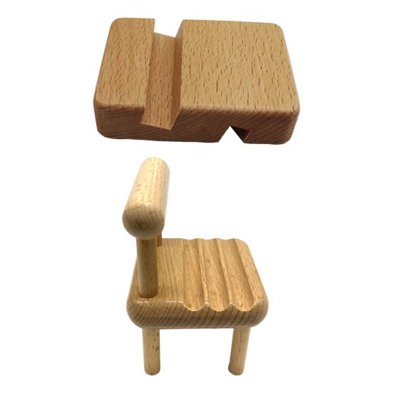 Mobile Phone Holder Multifunctional Anti-slip Steady Universal Wooden Smartphone Support Portable Beech Wood