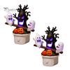 Soft Glow Night Light Halloween Light, Plug-in Resin Seesaw Ghost And Dead Tree Indoor Lighting Lamp, Waterproof Spooky Decor for Bedroom, Party