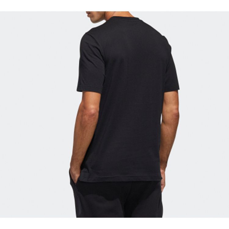 Adidas Wuji Series Sports Casual Short Sleeve T-Shirt Men Tops Black GL8191