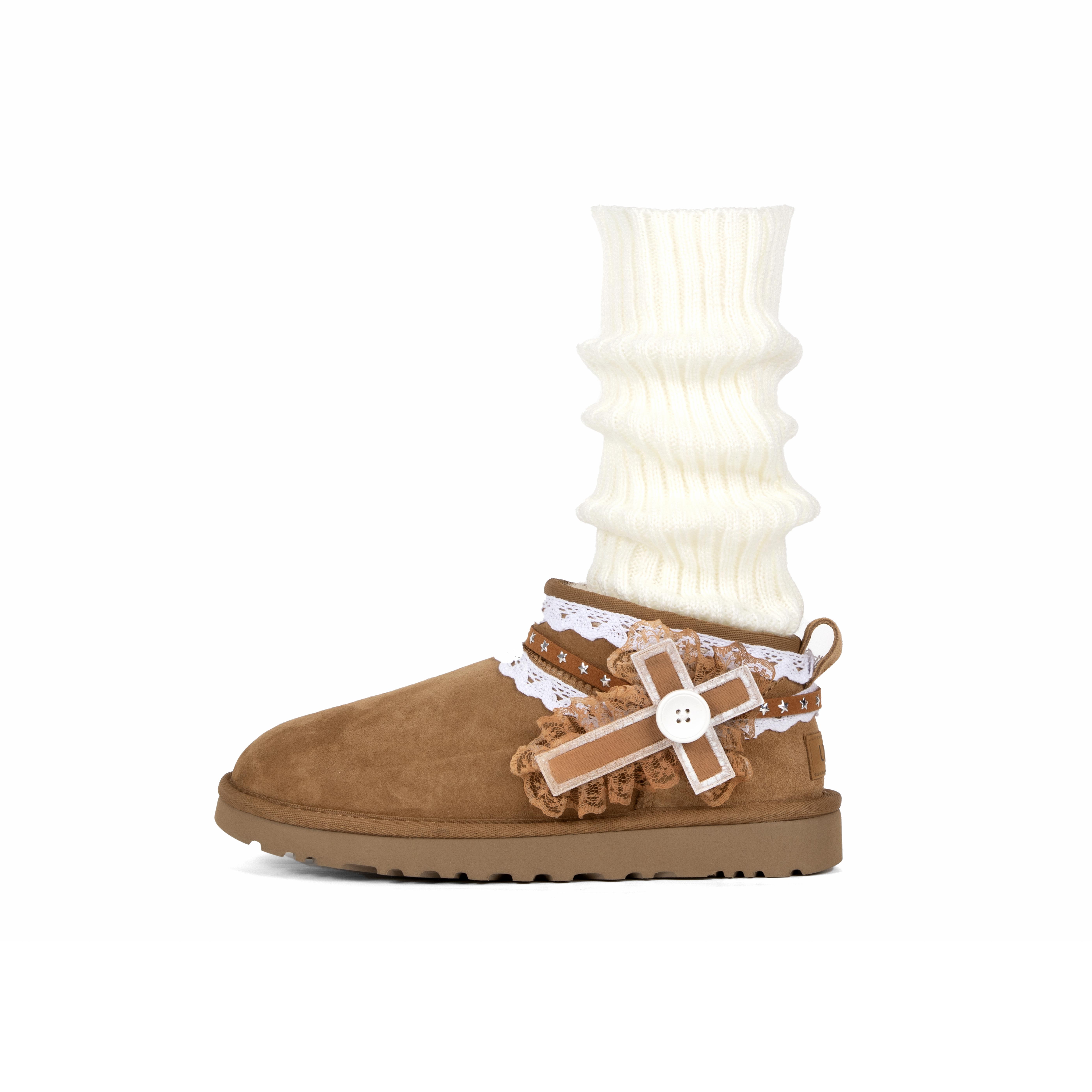UGG CLASSIC ULTRA MINI Sheepskin Snow Boots Women s Brown 1116109-CHE(Team186-) 36