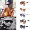 Oversized Women Sunglasses Ladies Vintage Flat Top Large Shield Fashion Uv400