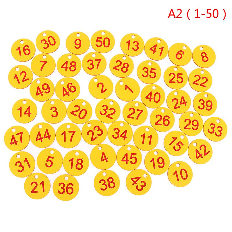 

20/50pcs Farm Number Tags Mating Box Beekeeping Husbandry Hanging Numbered Tag A2(1-50)