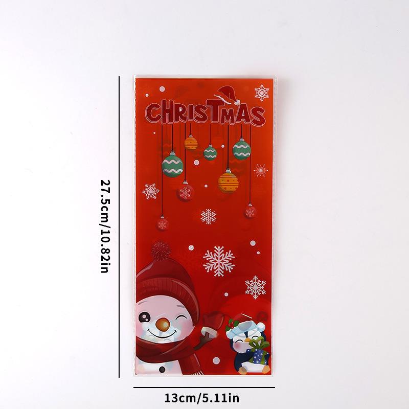 Cartoon, Four In One, Christmas Candy Packaging Bag, Santa Claus Gift Bag, Biscuit Flat Mouth Bag, OPP