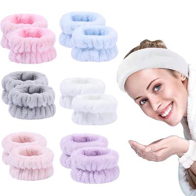 1 Pair Women For Yoga Running Face Wash Wristbands Washband Microfiber Absorbent