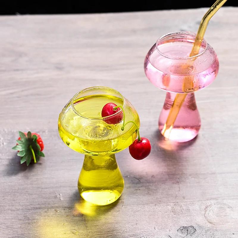 Cute Mushroom Cocktail Glass 250ml - For Drinks/Beer/Wine/Coffee/Shot, Creative Clear, Coffee Cups, Drinkware, Bar Glasses