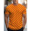 Tricou de vară pentru bărbați, cu gât rotund, imprimat 3D, modă, versatil, la modă, respirabil, casual