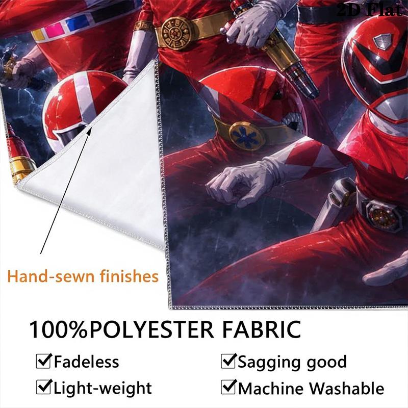 Power Rangers 2D Flat Adventure Tapestry Tapestry Background Cloth Wallmounted Atmospheric Background Cloth Work Of Art Wall Covering Decoration