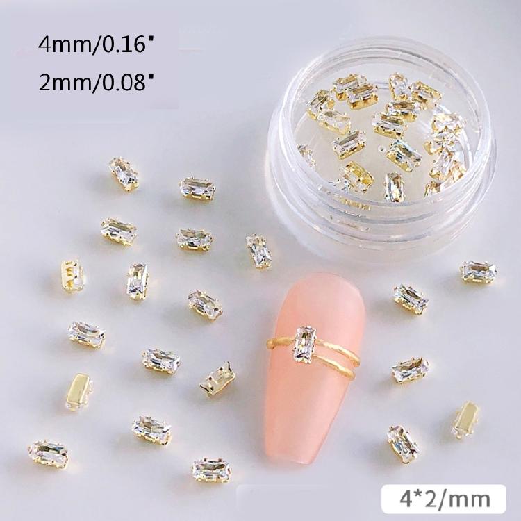 20pcs Nail Rhinestones Diamonds Crystals for Nail Art 3D Decoration Stones Set