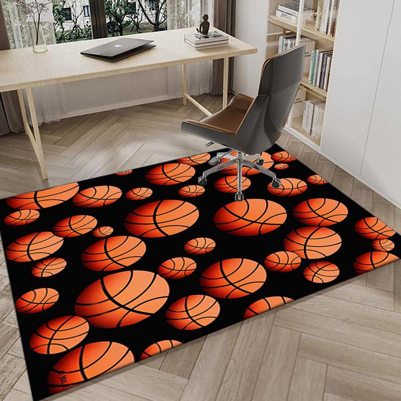 Basketball Pattern Background Carpet, Chair Rug,Rug for Office Bedroom living rooms, Doormat decor Fan Gift Christmas Gift
