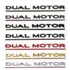DUAL MOTOR Onderstreepte Letters Embleem voor Model Y 3 X S Auto Styling Hoge Prestaties Kofferbak Badge Sticker Chroom Zwart Rood