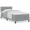 VidaXL Lit à ressorts avec matelas gris clair 90x200 cm en tissu 3338657