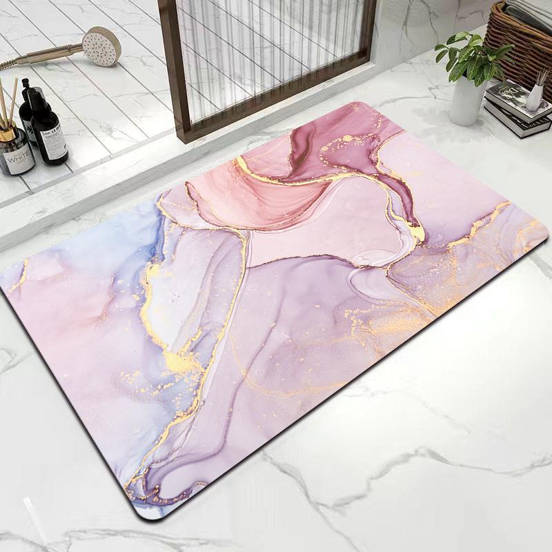 Light Luxury Bathroom Absorbent Floor Mat Diatom Mud Soft Mat Toilet Entry Mat Toilet Door Door Quick Drying Foot Mat Non-slip Mat