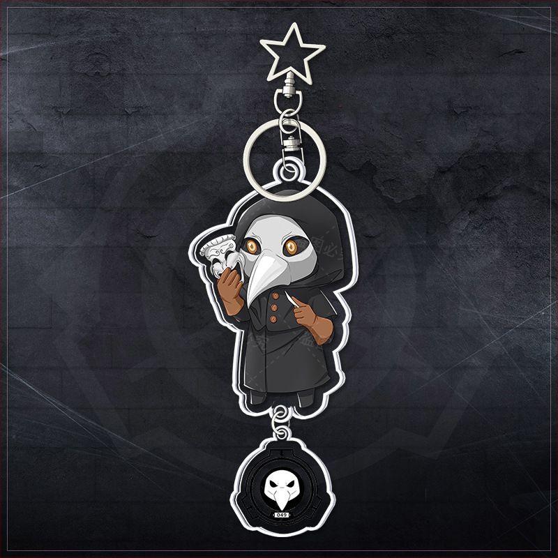 

Акриловый брелок с двусторонней печатью Scp, подвеска для сумки, аксессуары PlagueDoctor