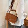 Pu Crossbody Bag For Women Small Square Design With Stitching For Daily Casual Use