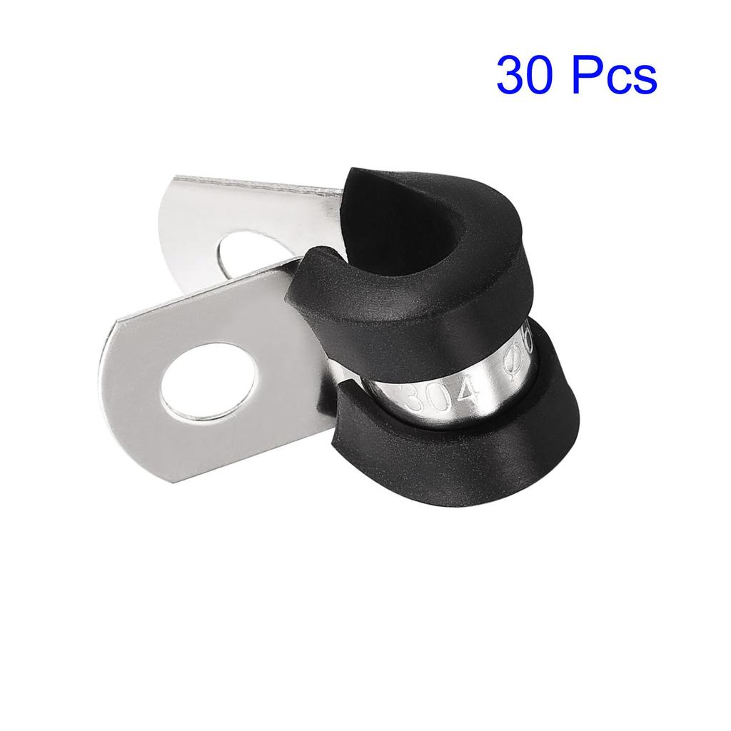 Edinstry 30pcs Rigid Pipe Straps 6mm Diameter Tension Tube Clip Clamp Bracket Tube Hanger