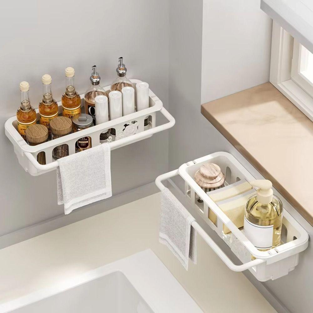 Waterproof Kitchen Storage Racks Self-draining Shower Storage Holder Bathroom Shelves  Drain Rack