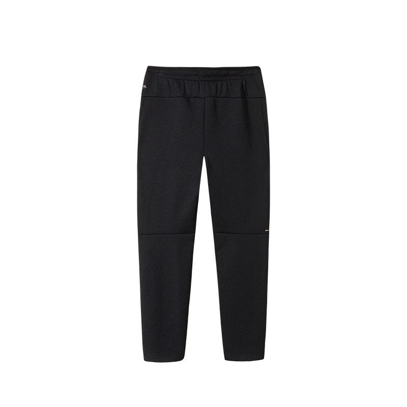 Anta Training Series Solid Color Mid-Rise Drawstring Comfortable Breathable Versatile Straight-Leg Knitted Sports Pants Women bottoms 162517312-3